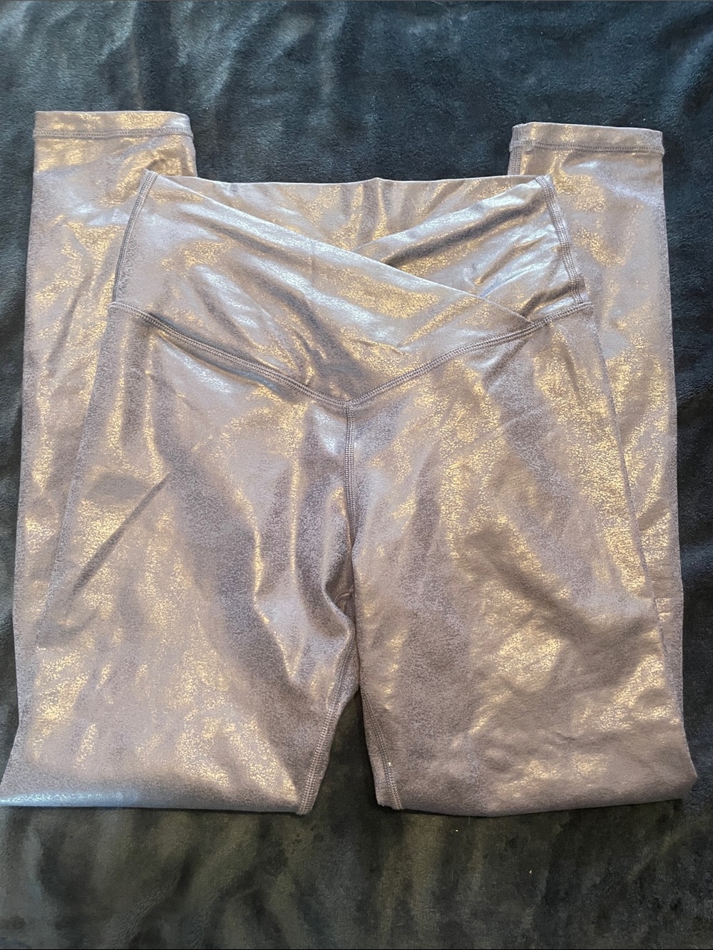 silver / blue aerie leggings